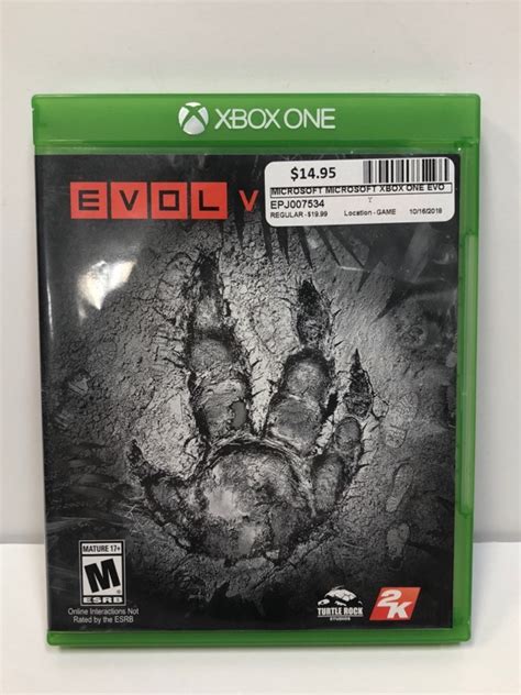 Microsoft Microsoft Xbox One Game Evolve Xbox One Very Good Hsr