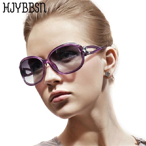 Hjybbsn Fashion Oval Ladies Sunglasses Metal Hinges High Quality Women Sunglasses Female Shades