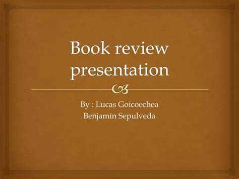 Ppt Book Review Presentation Powerpoint Presentation Free Download Id