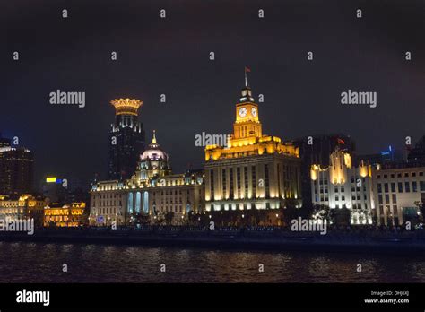 Bund At Night Shanghaichina Stock Photo Alamy