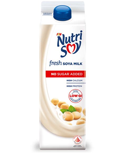 Original No Sugar Added High Calcium Fresh Soya Milk 946ml Nutrisoy