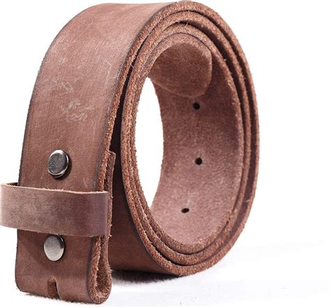Mens Leather Belt Full Grain Leather Belts For Men Without Buckle