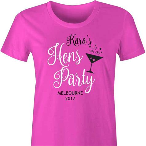 Bubbles Personalised Hens Party Tshirt A Fun And Fabulous T Shirt For The Girls To Wear During