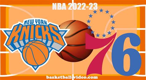Nba Full Game Replay And Highlights On Twitter New York Knicks Vs Philadelphia 76ers Nov 4 2022
