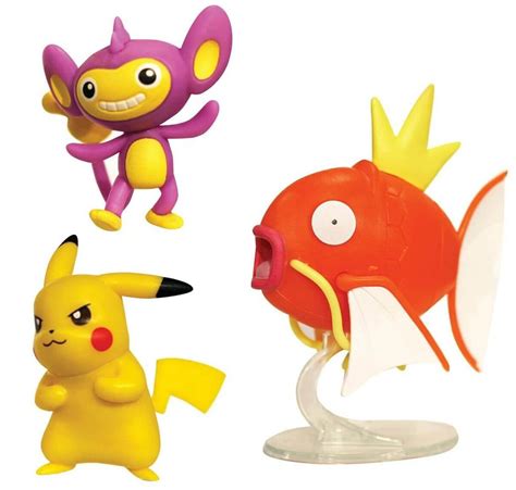 Pokémon Battle Figure Set Magikarp Aipom And Pikachu Heromic