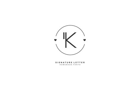 K Love Logo Design Inspiration Vector Letter Template Design For Brand