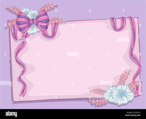 Background Illustration Featuring A Flowery Ribbon Wrapped Around A