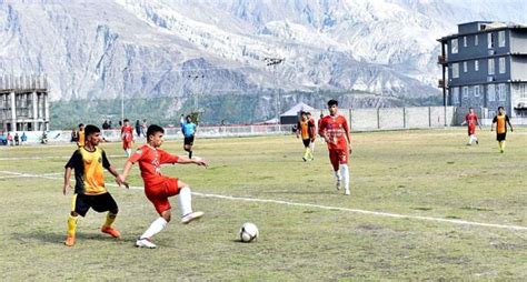 A View Of Football Match Between Ajk And Kpk During Psb Under 17 Boys