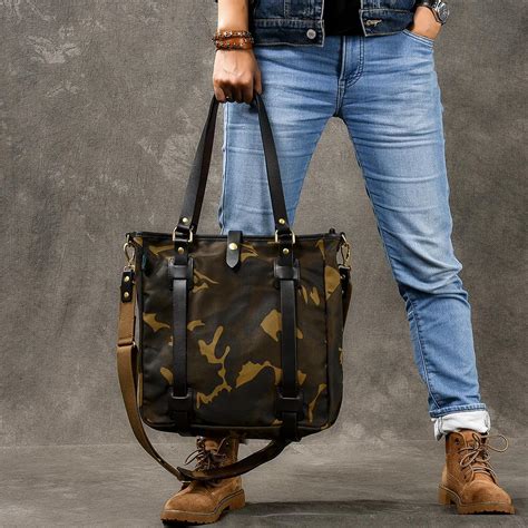 Mens Luxury Leather Tote Bag