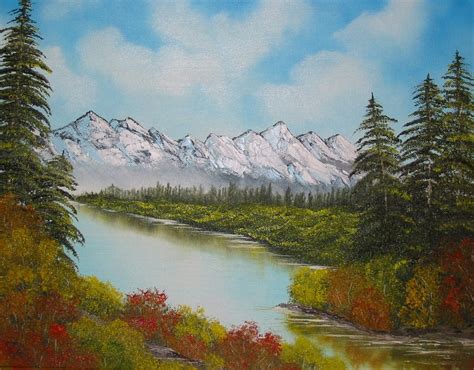 Mountain Paintings Mountain Lake Painting Lg Oil