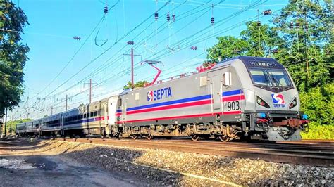Septa Acs 64 Switching From Westbound To Eastbound Track At Thorndale