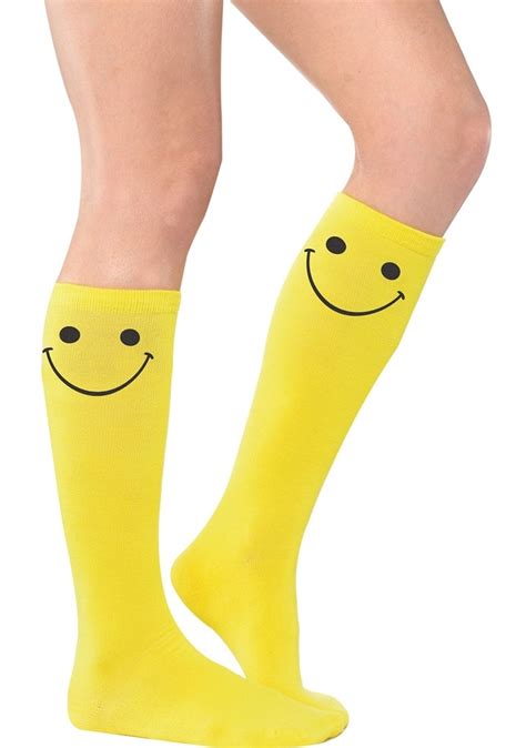 Smiley Face Knee High Socks