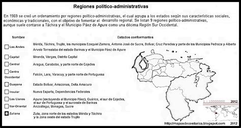 Lista De Las Nombres De Las Regiones Politico Administrativas De