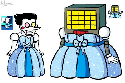 Spamton And Mettaton Dress By Indoorscat On Deviantart