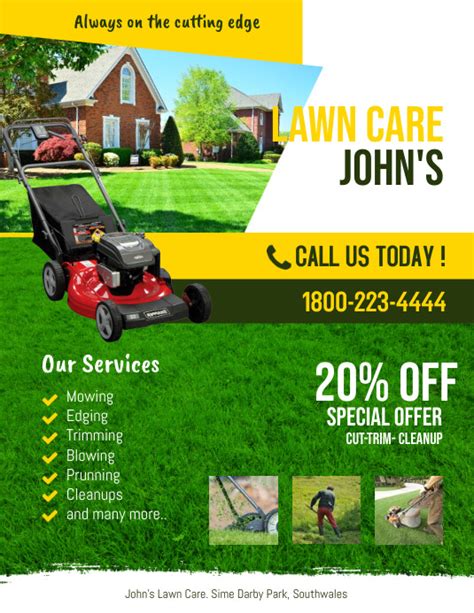 copy of lawn service flyer template postermywall