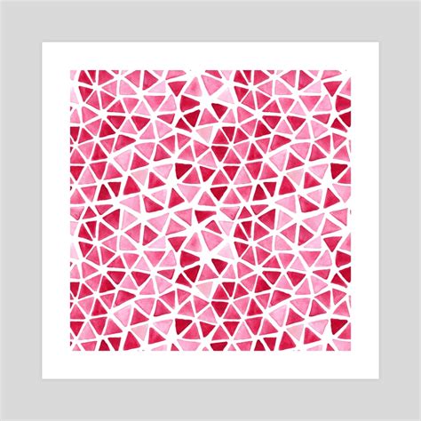 Imperfect Geometry Pink Triangles An Art Print By Nic Squirrell Inprnt