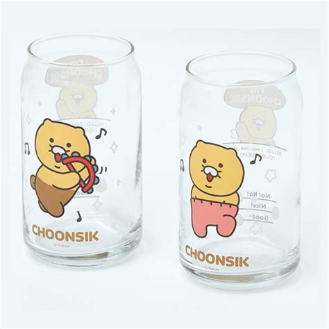 Kakao Friends Choonsik Somaek Glass 2p Set Soju Beer Glasses Shopee