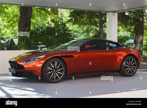 Turin Italy 7th June 2017 Aston Martin Db11 Third Edition Of Parco Valentino Car Show Hosts