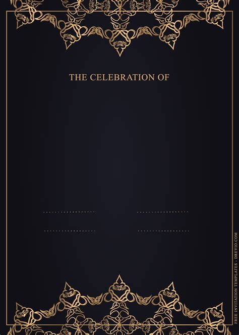 Stunning Luxury Gold Birthday Invitation Templates Download Hundreds FREE PRINTABLE