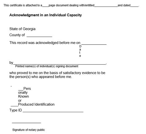 Printable Notary Acknowledgement Templates Ms Word Best Collections