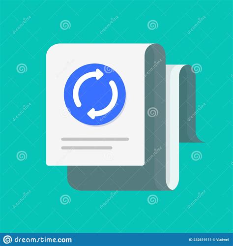 Updating File Icon Or Upgrading Software Document Process Vector