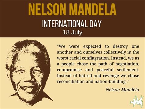 Nelson Mandela International Day Peace And Cooperation