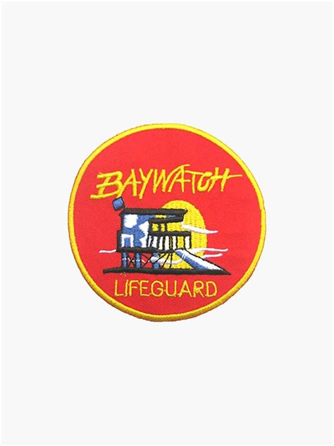 Baywatch Patch Sticker For Sale By Vicuni Redbubble