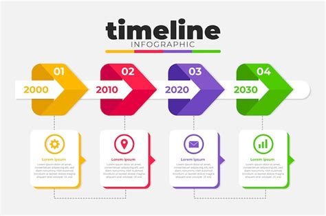 Free Vector Gradient Timeline Infographic For Presentation