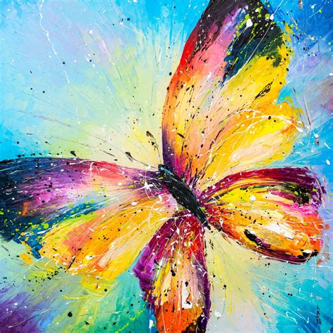 Butterfly Painting By Liubov Kuptsova Artmajeur Butterfly Painting
