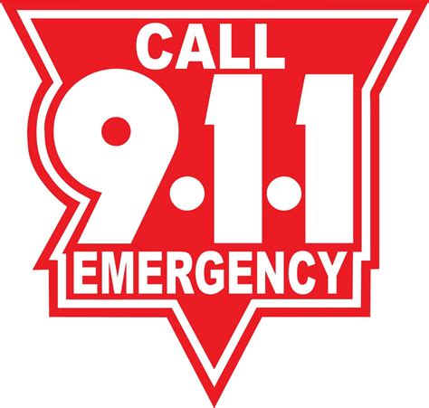 Call 911 Standard Red Reflective Vinyl Decals Fire Safety Decals