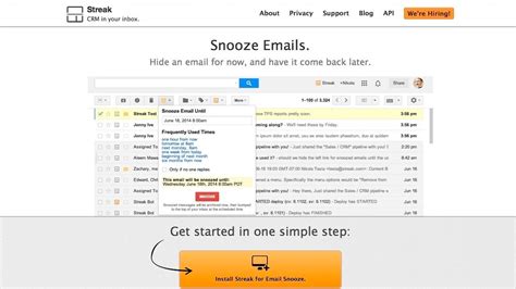 Streak For Gmail Adds An Email Snooze Button To Keep Your Inbox Tidy