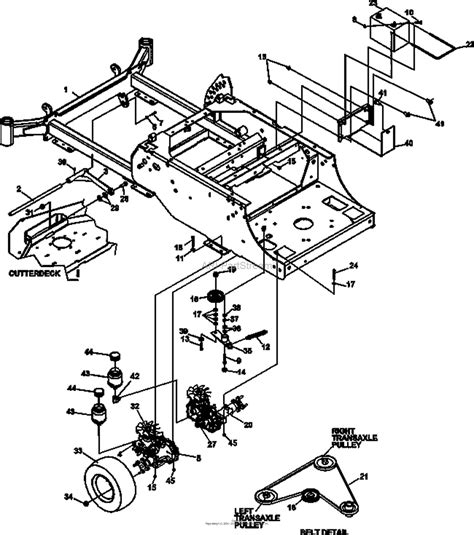 Bunton Bobcat Ryan 942313g 26hp Bands W 52 Side Discharge Parts Diagram For Transaxle Assy