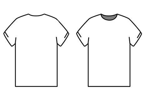 T Shirt Outline Template Clipart Best