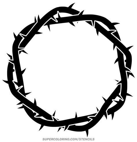 Crown Of Thorns Stencil Free Printable Papercraft Templates
