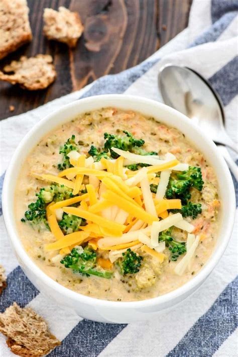 Slow Cooker Broccoli Cheese Soup With Fresh Veggies