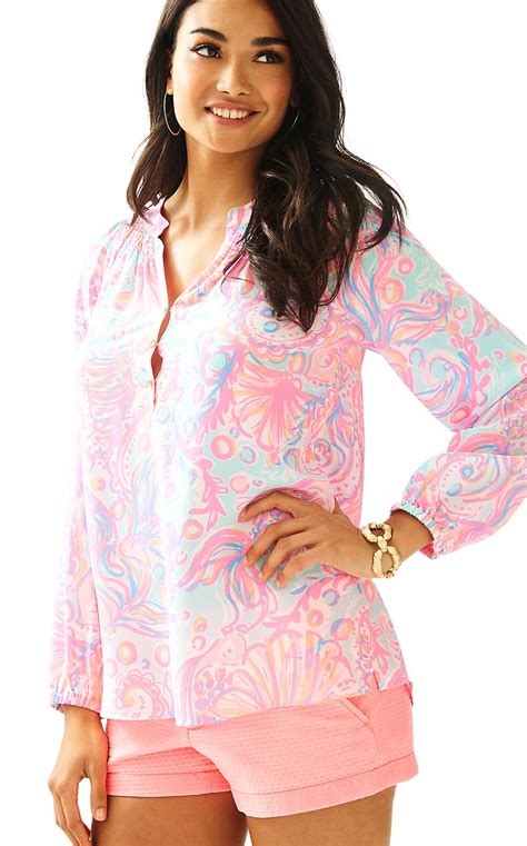 Elsa Top In Too Much Bubbly Pink Pout Lilly Pulitzer Outfits