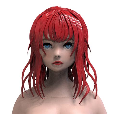 anime woman in bikini 3d model 29 blend free3d