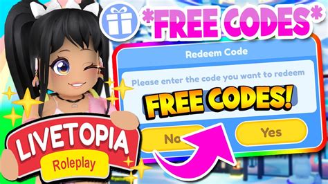 Free Vip Codes How To Redeem Codes In Livetopia Roleplay Roblox