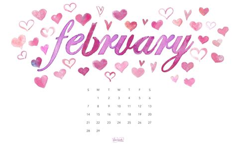 February Calendar 2016 Wallpapers Wallpaper Cave