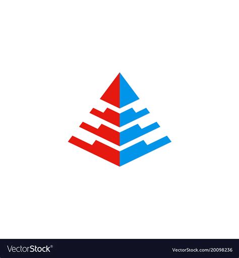 Pyramid 3d Abstract Logo Royalty Free Vector Image