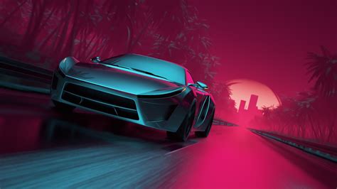 Neon Synthwave Sport Car Wallpaper Hd Artist Wallpapers 4k Wallpapers Images Backgrounds Photos