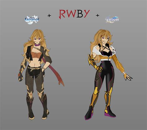 Artstation Rwby In Genshin X Honkai Yang Xiao Long