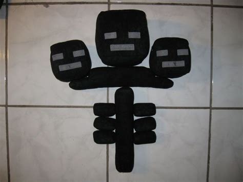 Make A Wither Plushie From Minecraft Minecraft Plushies Minecraft