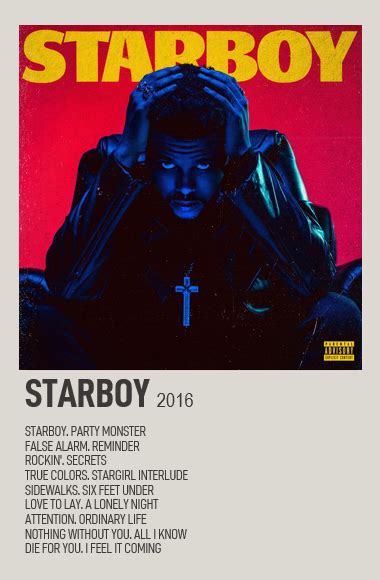 A Poster With The Words Starboy On It