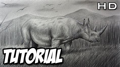 Cómo Dibujar Un Rinoceronte Realista A Lápiz Paso A Paso Tutorial