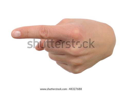 Hand Finger Pointing Showing Direction Stock Photo 48327688 Shutterstock