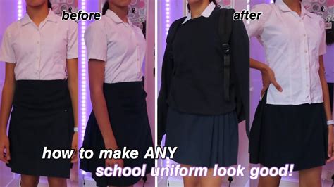 How To Look Cute In Uniform Without Makeup Tutorial Pics