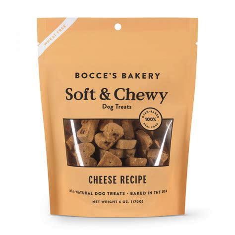 If your dog is getting older and slower, you may be worried about how much weight they have gained. Bocce's Bakery Soft & Chewy Cheese Recipe Dog Treats | PetFlow