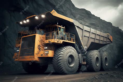 Premium Photo Large Quarry Dump Truck In Coal Mine Industry Mining