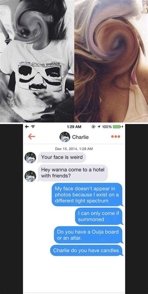 woman hilariously haunts tinder by pretending to be a ghost funny pictures laugh a lot tinder